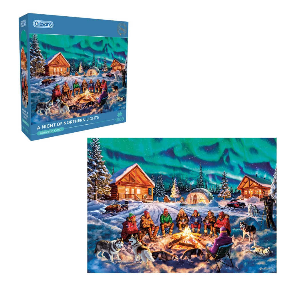 Gibsons - A Night of Northern Lights - 1000 Piece Jigsaw Puzzle - Image 5