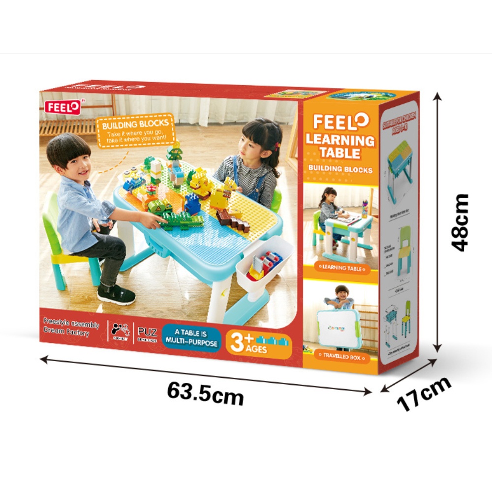 Feelo - Multi-Functional Building Table & Chair - 55 Pieces - Image 6