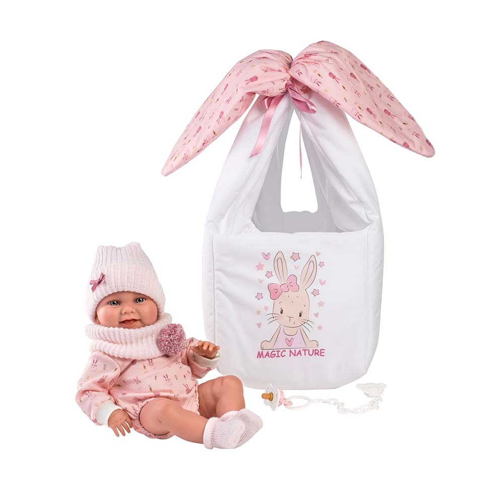Llorens - Anatomically Correct Baby Girl Doll with Clothing & Baby Carrier: Nica - 40cm - Image 3