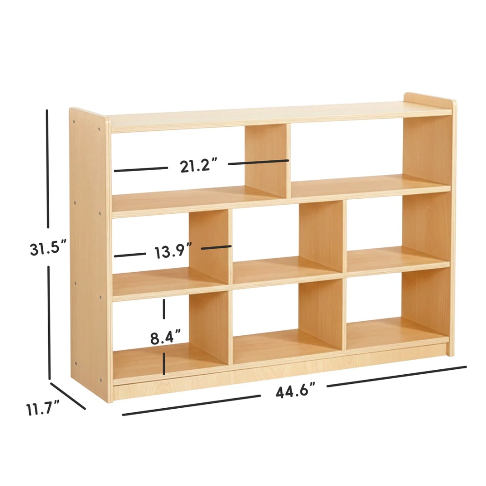 TookyToy - Wooden Shelf and Toy Storage for Kids Room: Open Plywood 90x113cm - Image 9