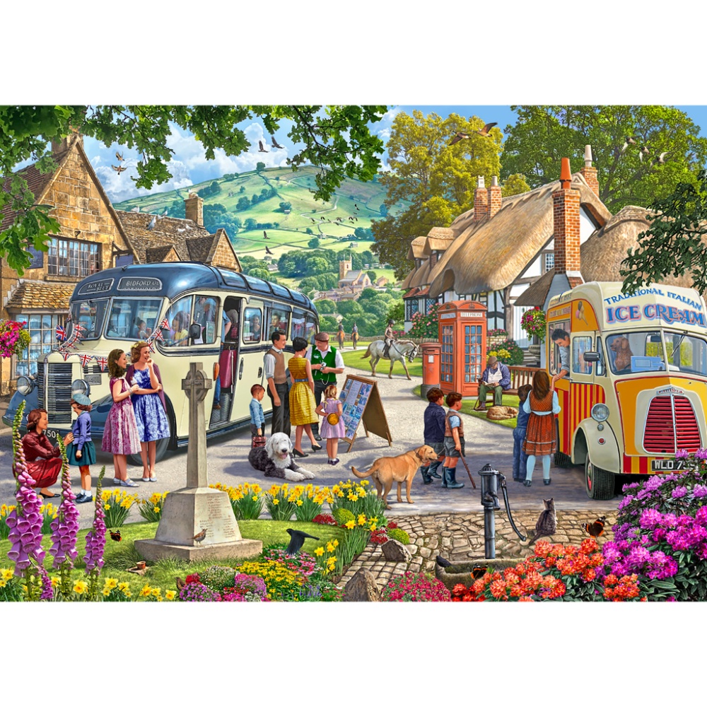 Gibsons - Boarding the Bus - 1000 Piece Jigsaw Puzzle - Image 2