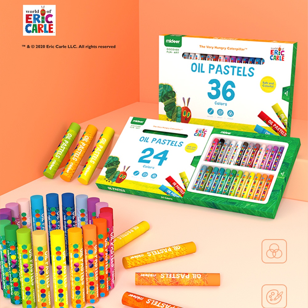 Mideer - Oil Pastels - The Very Hungry Caterpillar - 24 Colours - Image 6