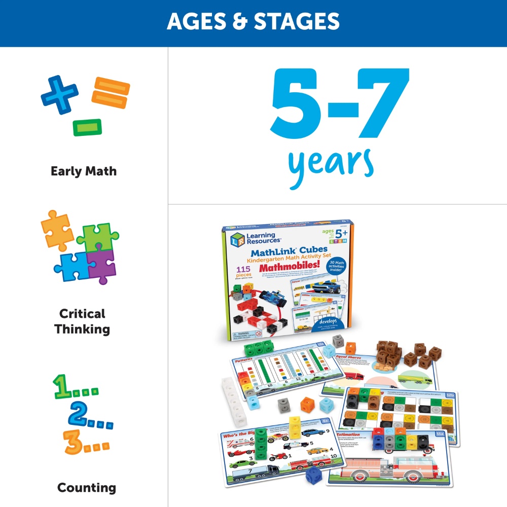 Learning Resources - MathLink® Cubes Early Maths Activity Set - Mathmobiles - Image 6