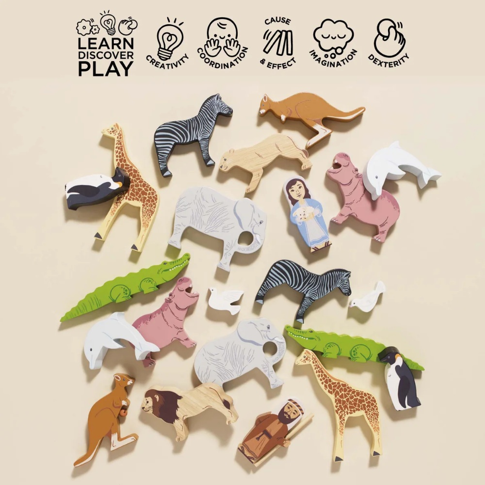 Le Toy Van - Noah's Great Wooden Ark & Animals - 23pcs - Image 4