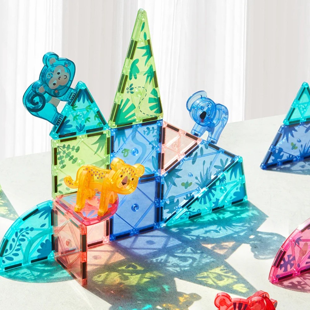 Mideer - Colourful Magnetic Tiles Building Set - Magical Jungle - 40pcs - Image 4