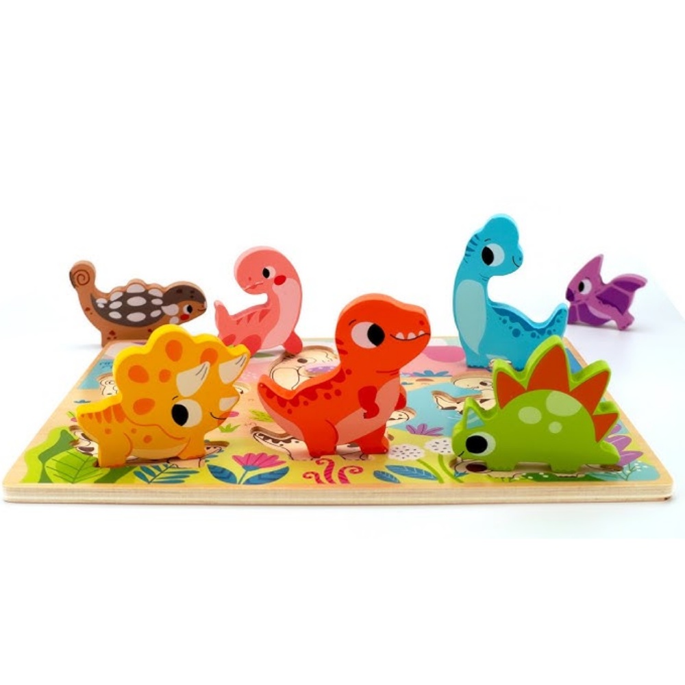 TookyToy - Wooden Chunky Dinosaur Puzzle - Image 4