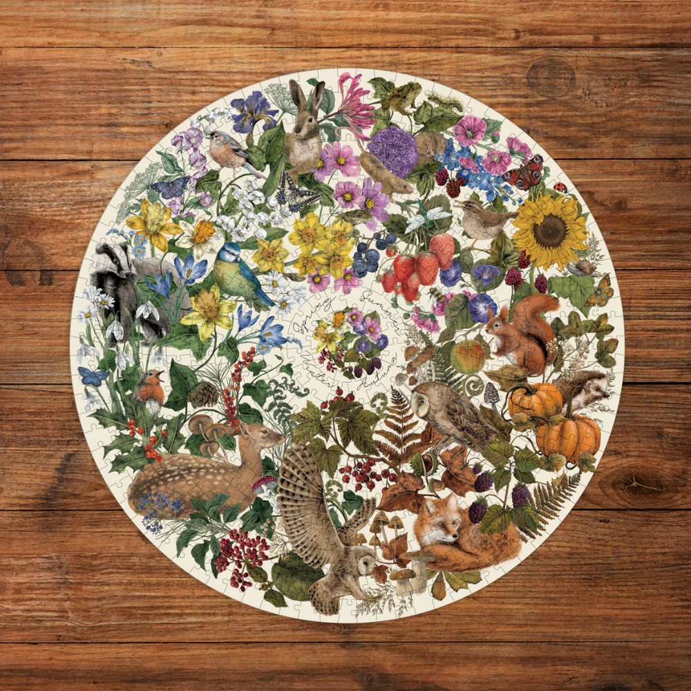 Gibsons - The Art File: Nature's Seasons - 500 Piece Circular Jigsaw Puzzle - Image 3