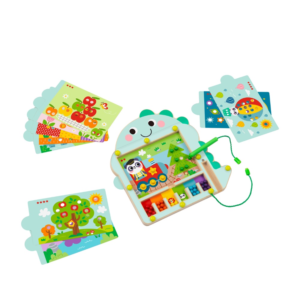 hi Pando - Magnetic Pegboard Maze with Activity Cards - 12pcs - Image 3