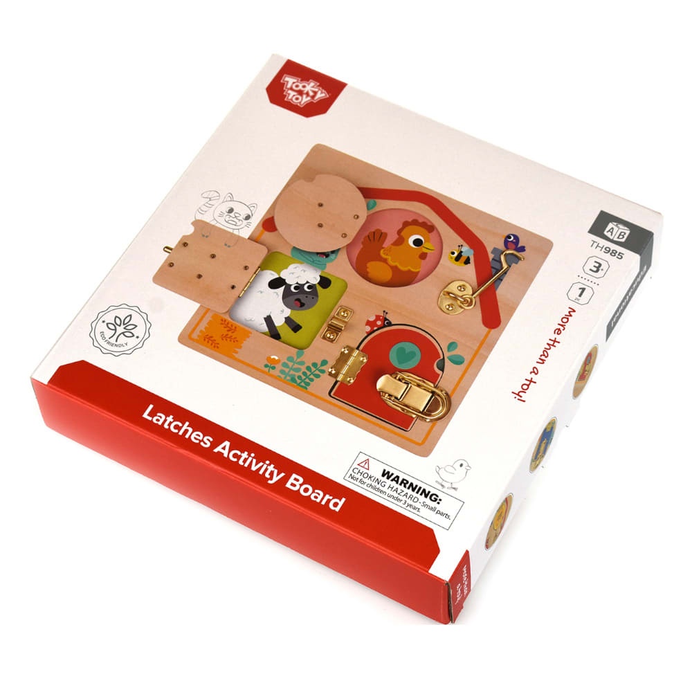 TookyToy - Wooden Latches Activity Busy Board - Image 5