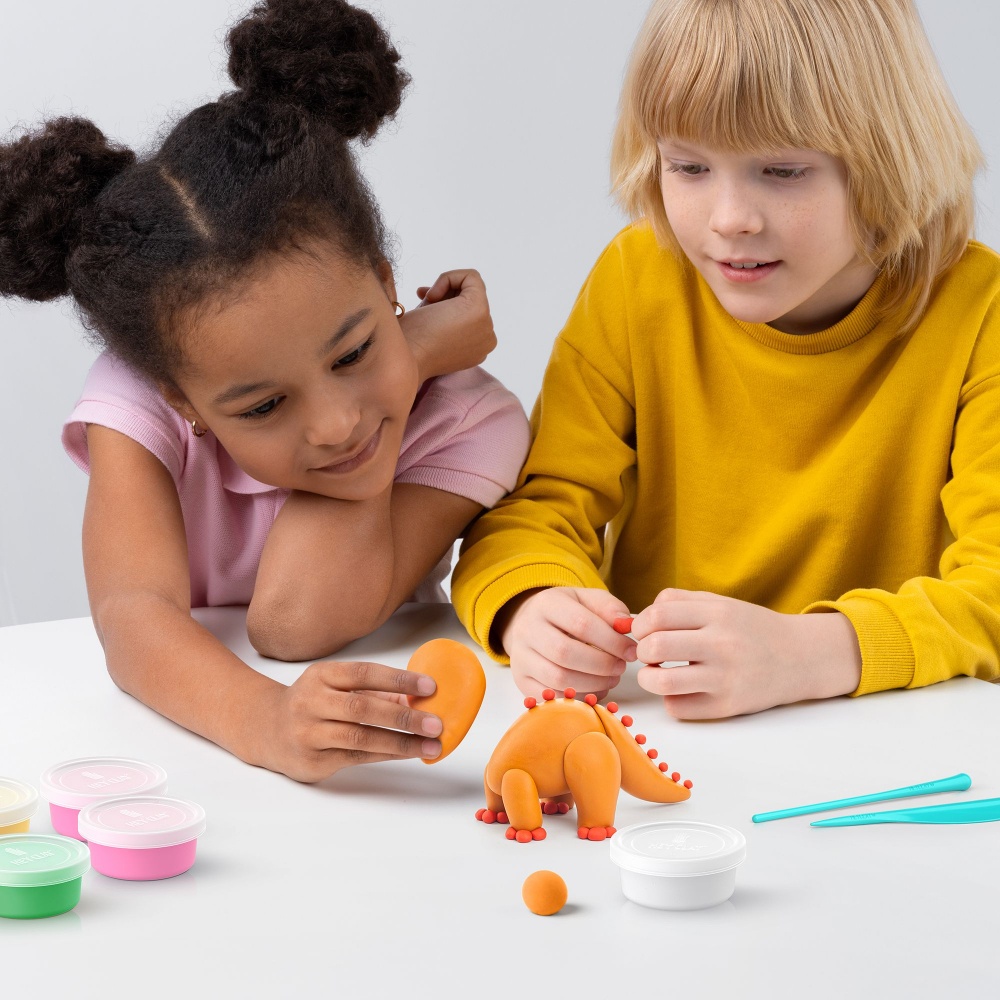 Hey Clay - Modelling Air-Dry Clay with Fun Interactive App - Dinos, 15 cans - Image 2