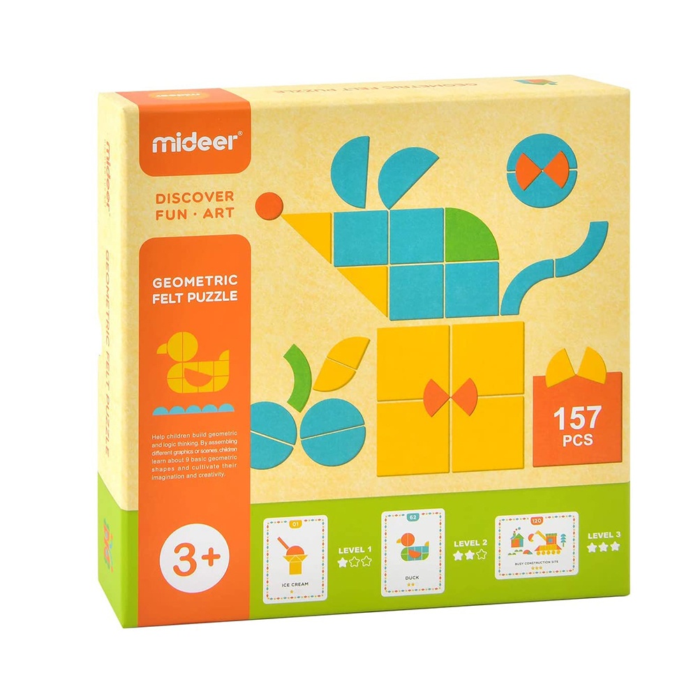 Mideer - Geometric Felt Puzzle - 157pcs - Image 5