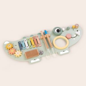TookyToy - Wooden Crocodile Activity Wall Mounted Learning Toy
