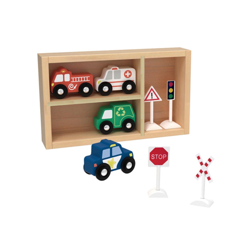 hi Pando - Magnetic Train Set - City Vehicle - 9pcs - Image 3