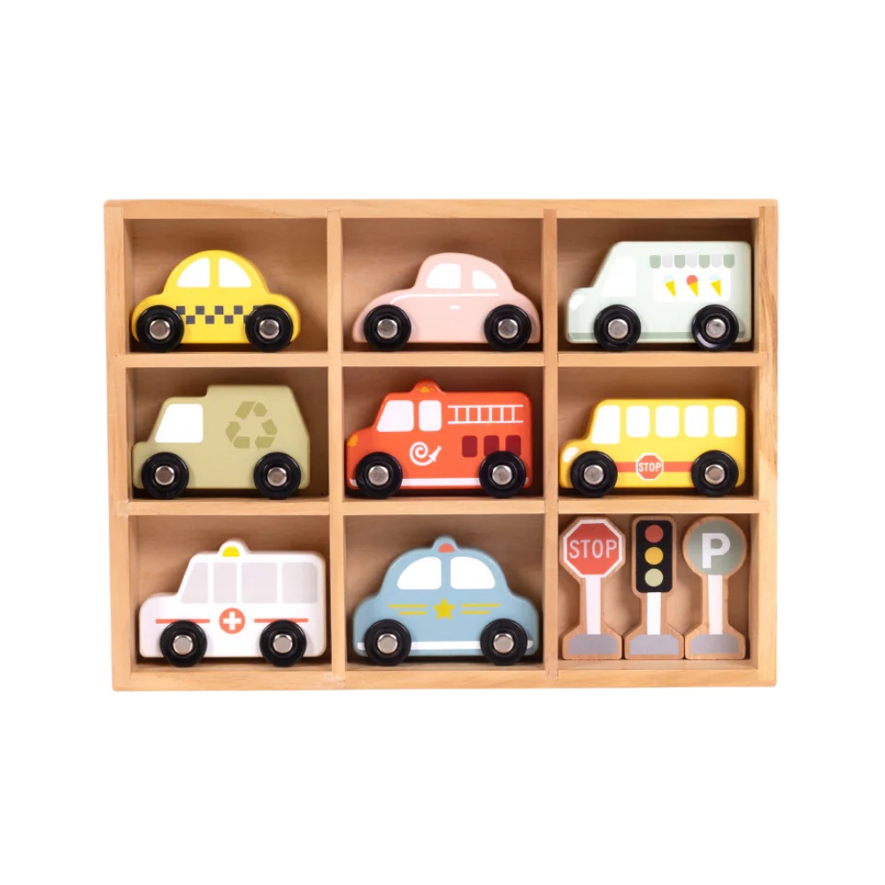 TookyToy - Transportation & Street Sign Set - 12 Piece Pastel Set - Image 7