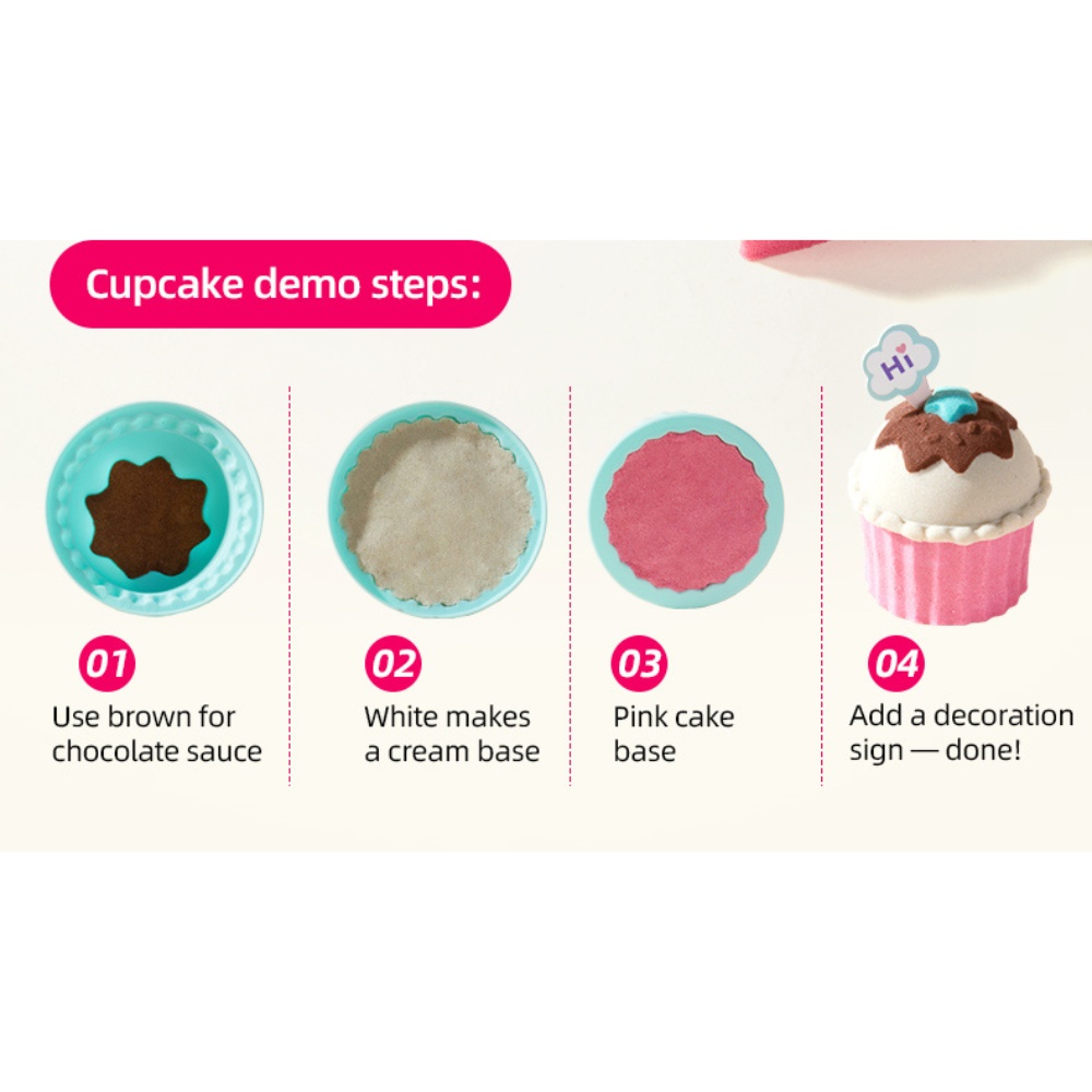 Mideer - Sweet Treat Magic Sand Play Set: 1kg Kinetic Sand with Sensory Bin, Moulds & Tools - Image 10