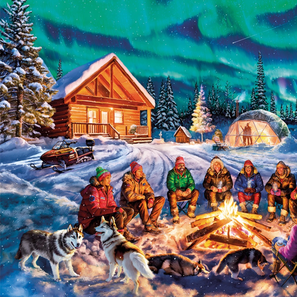 Gibsons - A Night of Northern Lights - 1000 Piece Jigsaw Puzzle - Image 4