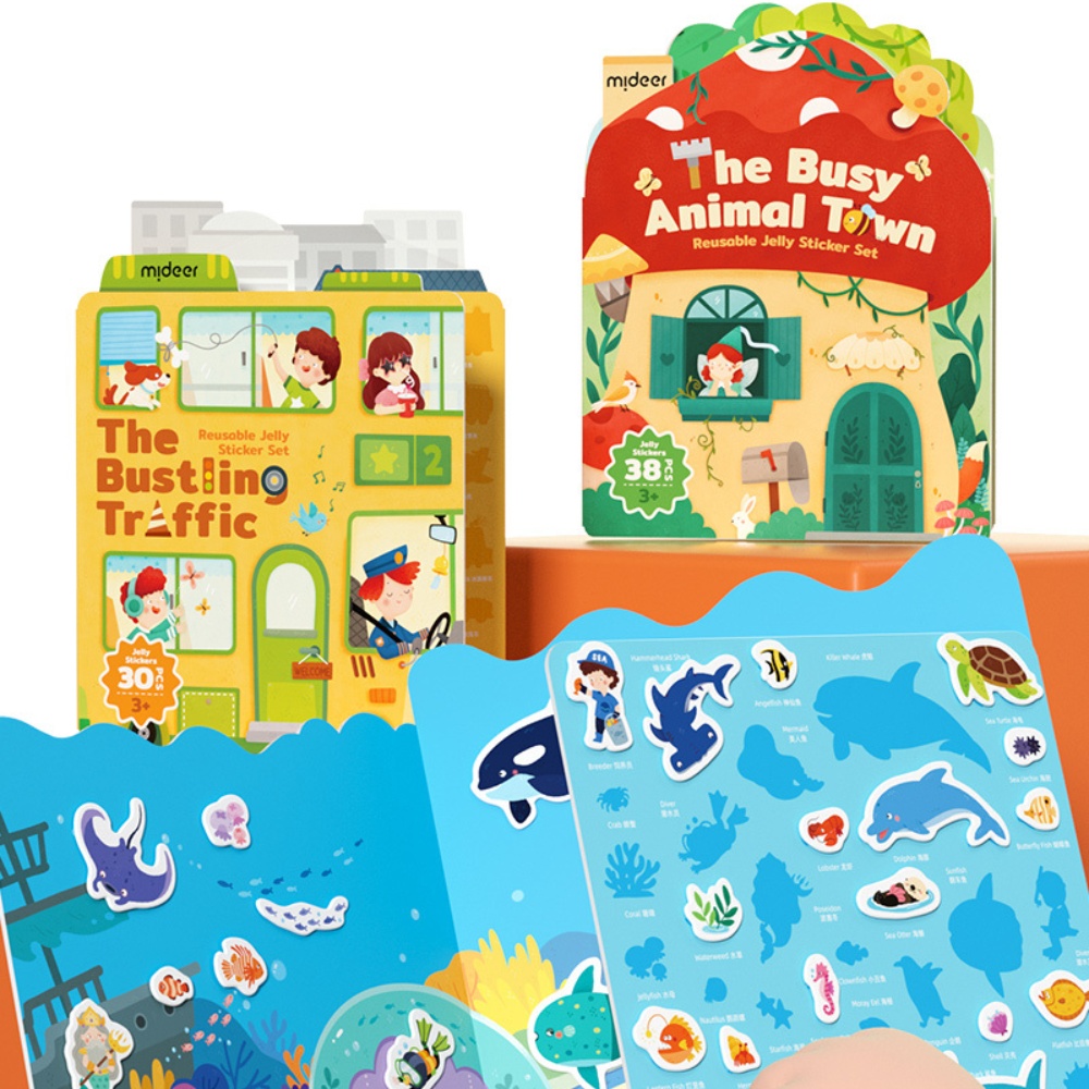 Mideer - Reusable Jelly Sticker Set - Incredible Aquarium - 43pcs - Image 4