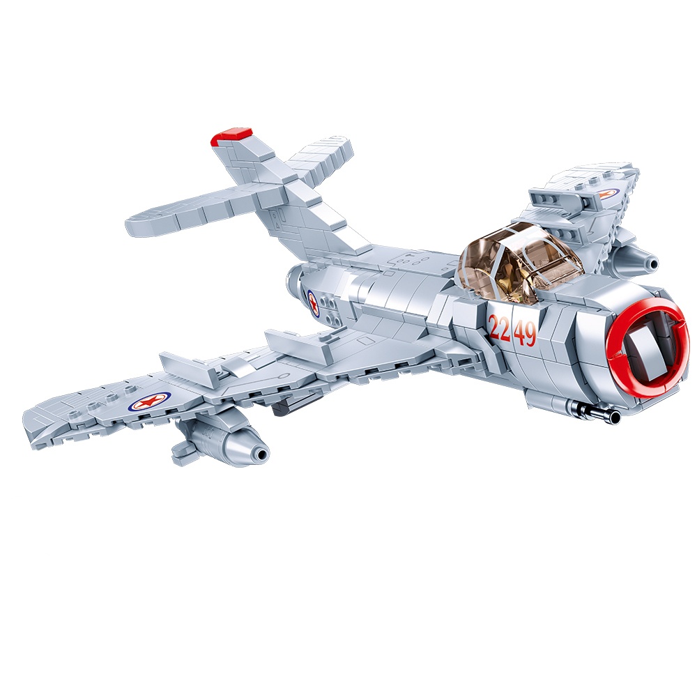 Sluban Building Set: Model Bricks - MiG-15 Fighter - 583pcs - Image 2