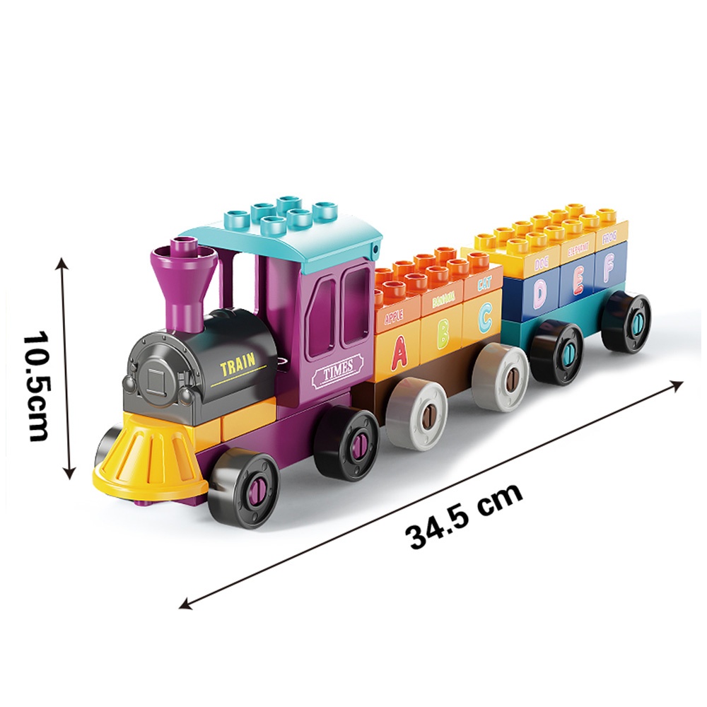 Feelo - Little Train - Large Building Block Set - 34 Pieces - Image 5
