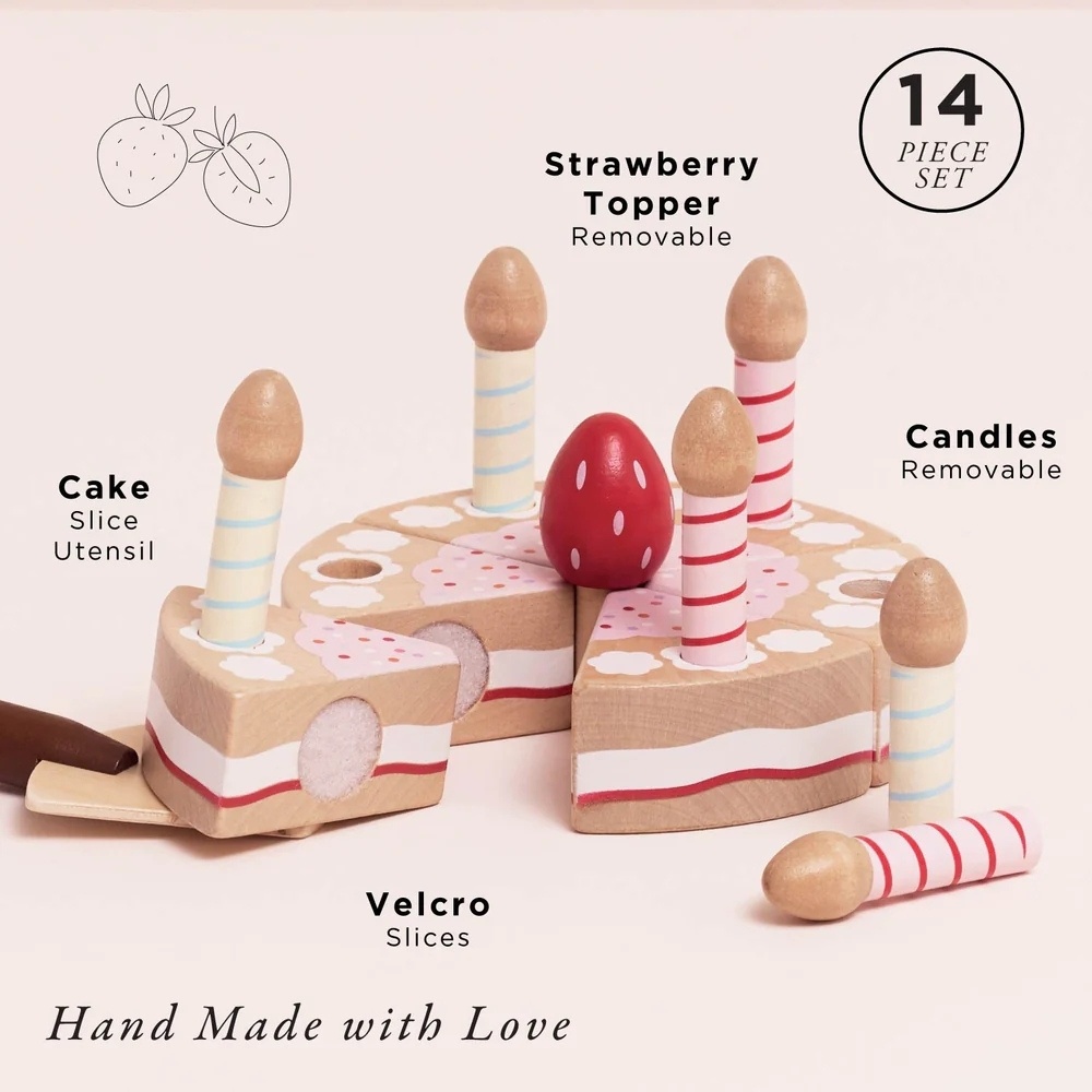 Le Toy Van - Sliceable Birthday Cake & Candles - 14pcs - Image 3