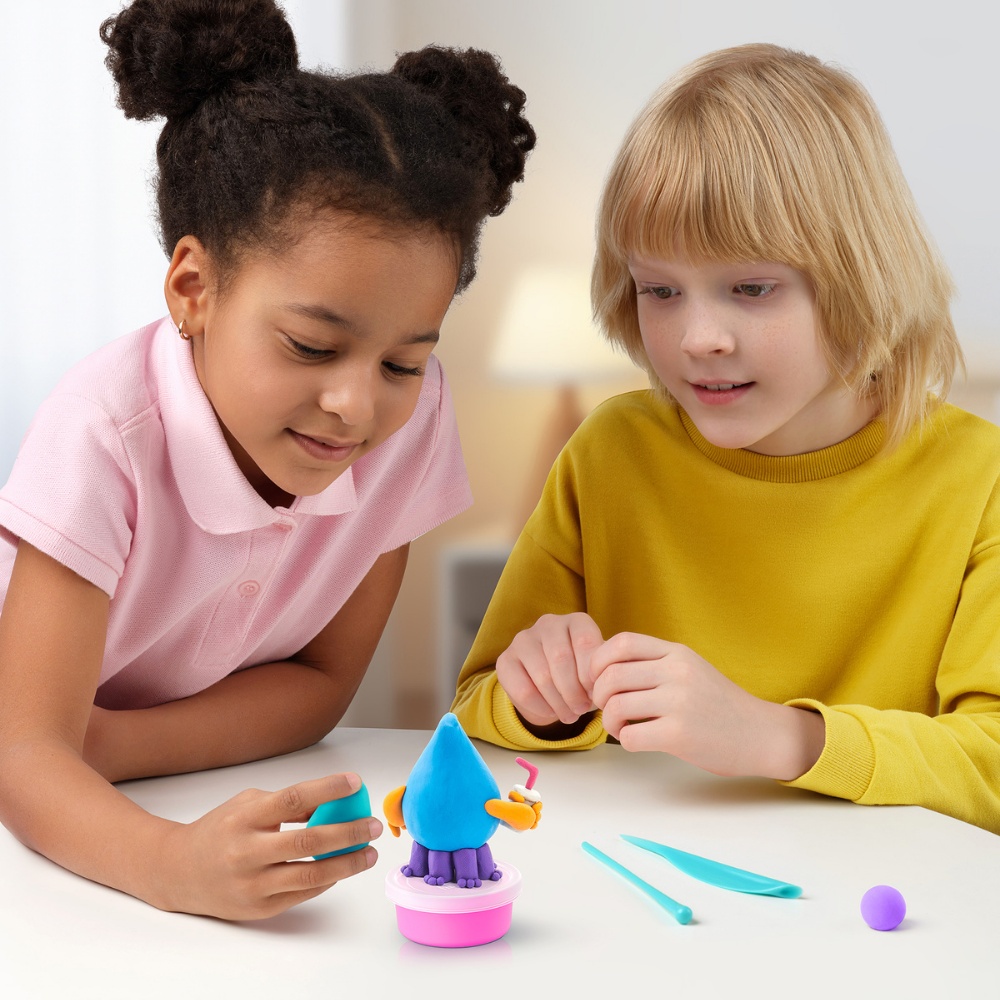 Hey Clay - Modelling Air-Dry Clay with Fun Interactive App - Beasts, 15 cans - Image 4