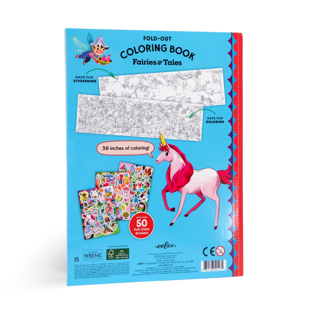 eeBoo - Fold-Out Colouring Book with Stickers - Fairies And Tales - Image 5