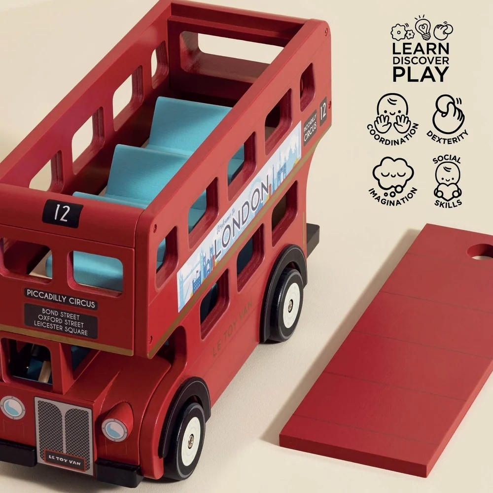 Le Toy Van - London Wooden Toy Bus - Image 3
