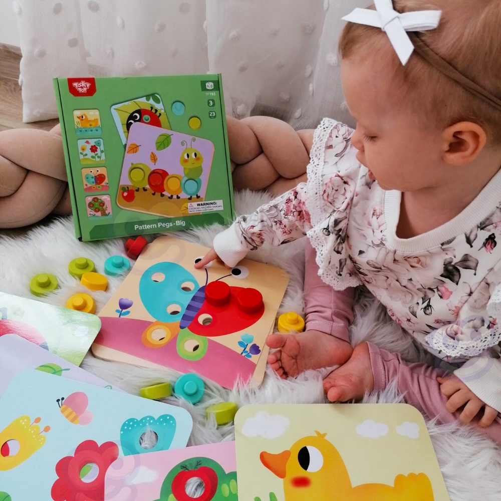 TookyToy - Fine Motor Pegs & Pegboard Activity Set - Image 2