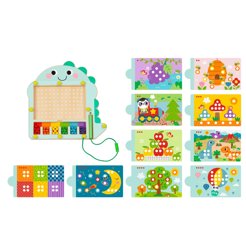 hi Pando - Magnetic Pegboard Maze with Activity Cards - 12pcs - Image 4