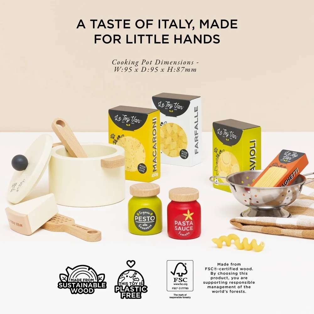 Le Toy Van - Wooden Organic Pasta Set - 12pcs - Image 4