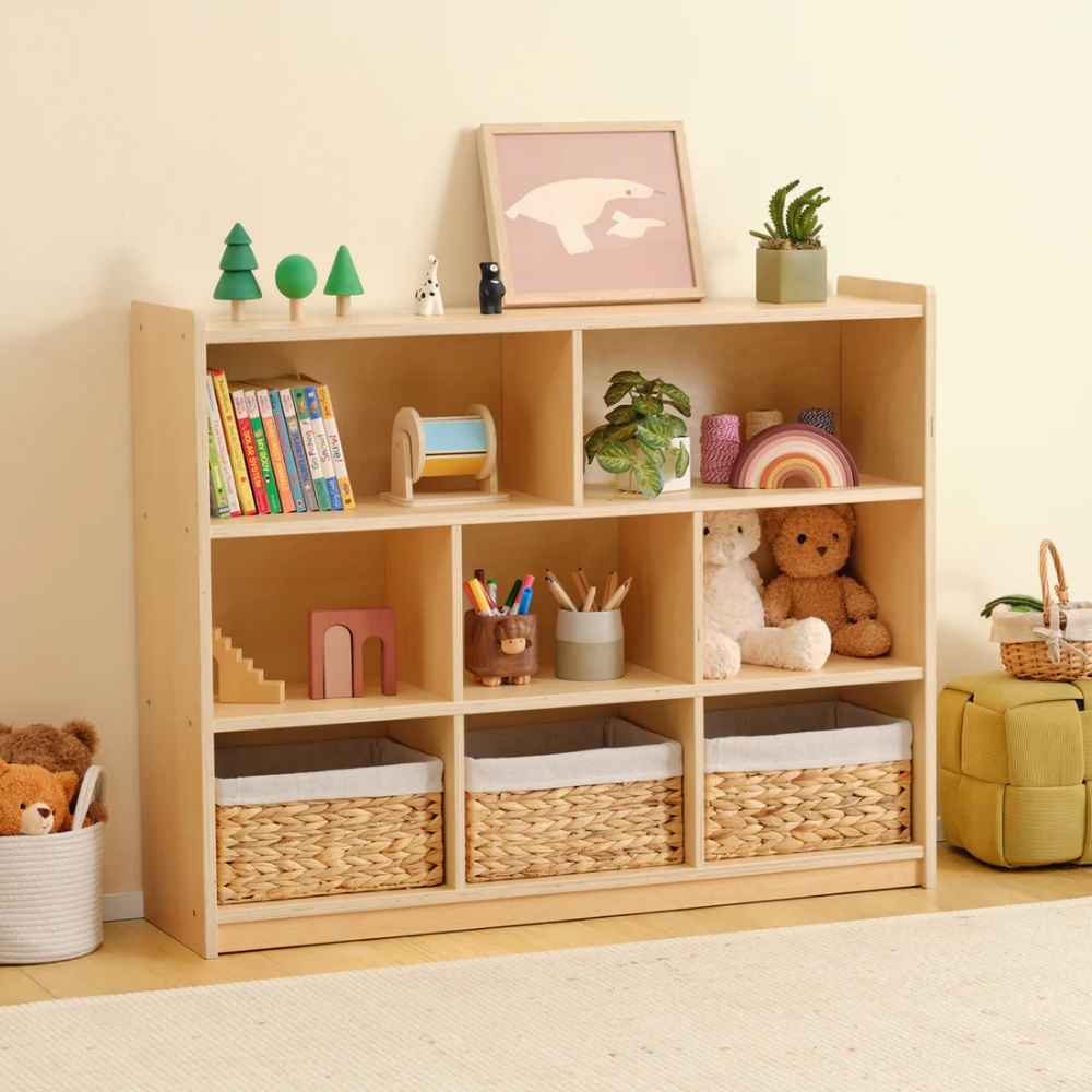 TookyToy - Wooden Shelf and Toy Storage for Kids Room: Plywood 90x113cm - Image 2