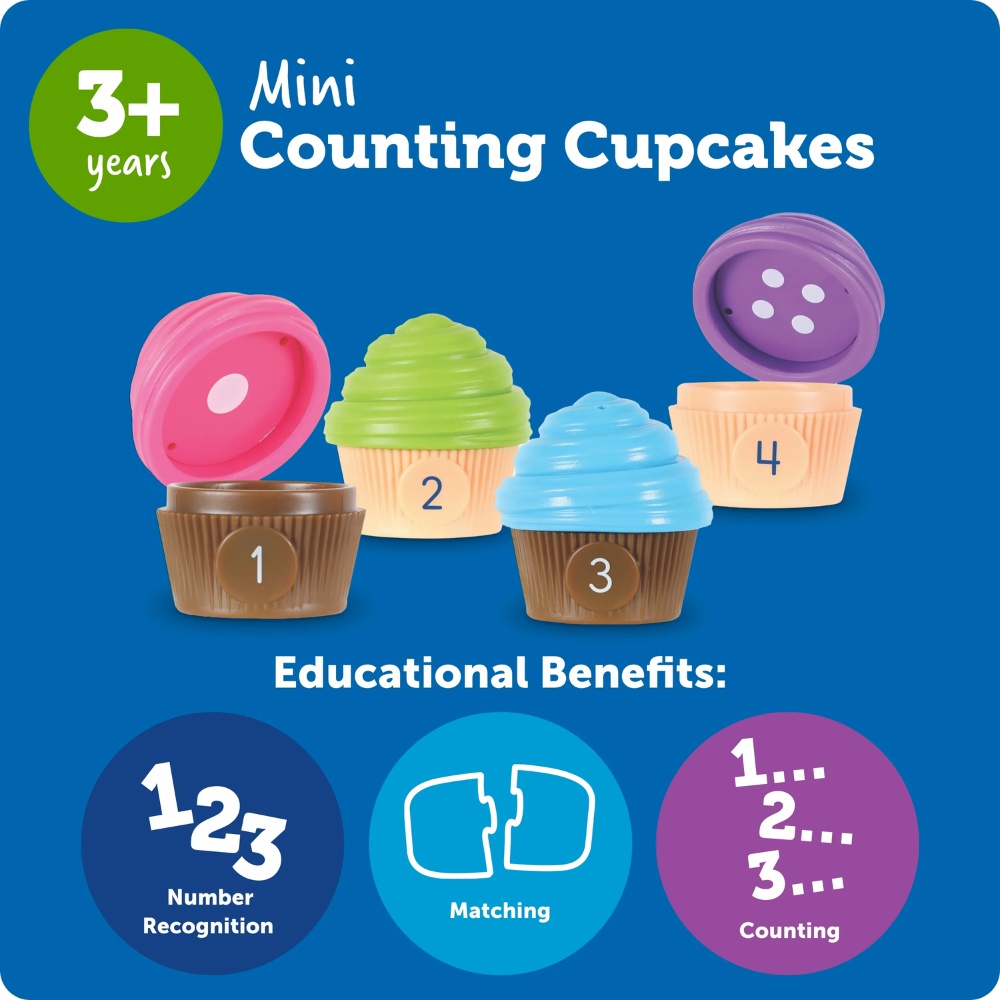 Learning Resources - Mini Counting Cupcakes Maths Toy Set - 40 Pieces - Image 5