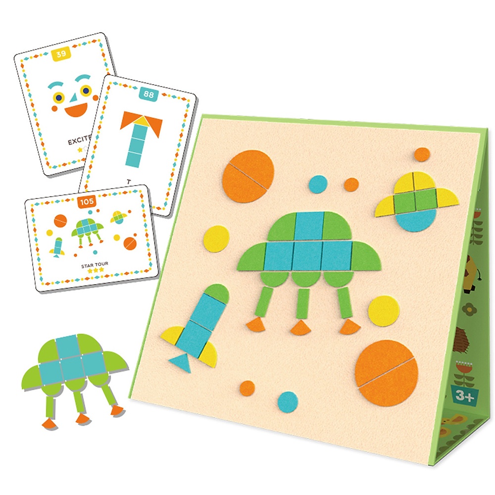 Mideer - Geometric Felt Puzzle - 157pcs - Image 3