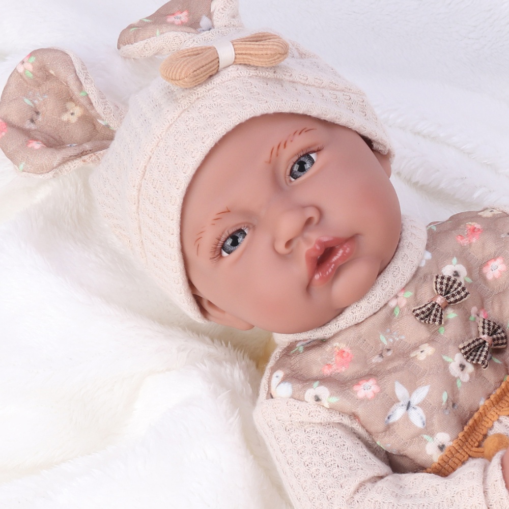 Baby Doll - Soft Cotton Body - Jumper, Beanie & Shoes - 40cm - Image 3