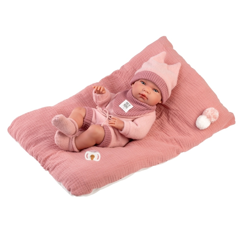 Llorens - Anatomically Correct Baby Girl Doll with Outfit & Pink Cushion: Nica - 40cm - Image 6
