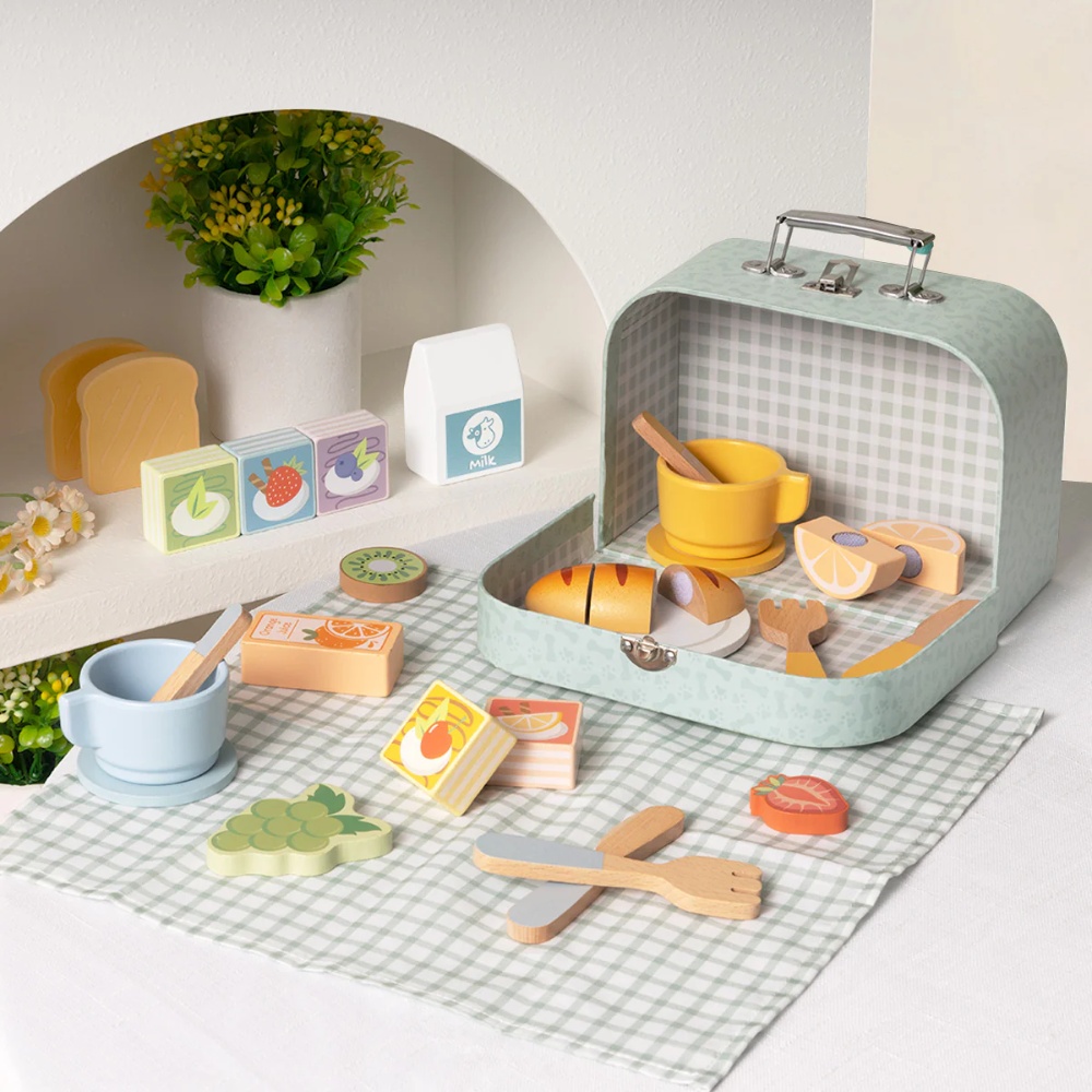 TookyToy - Picnic Basket Set & Play Food - 31pcs - Image 6