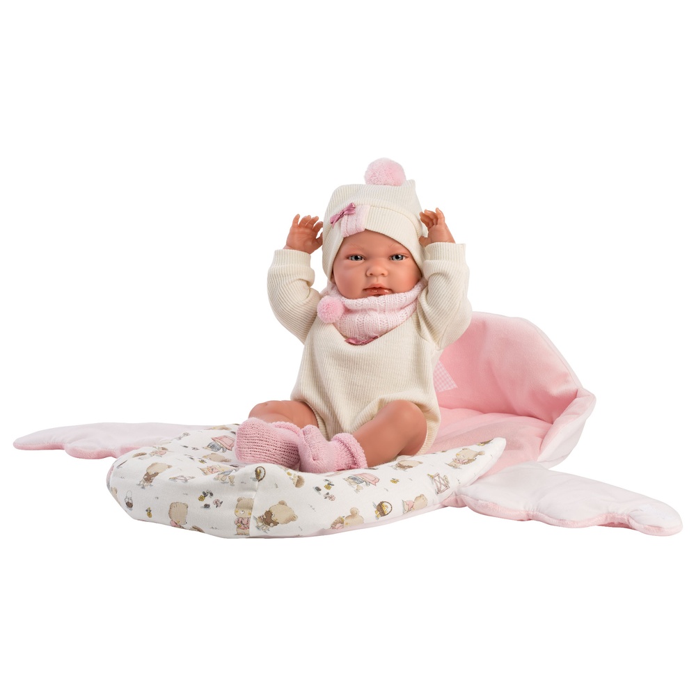 Llorens - Anatomically Correct Baby Girl Doll with Outfit & Sleeping-Bag: Nica - 40cm - Image 3