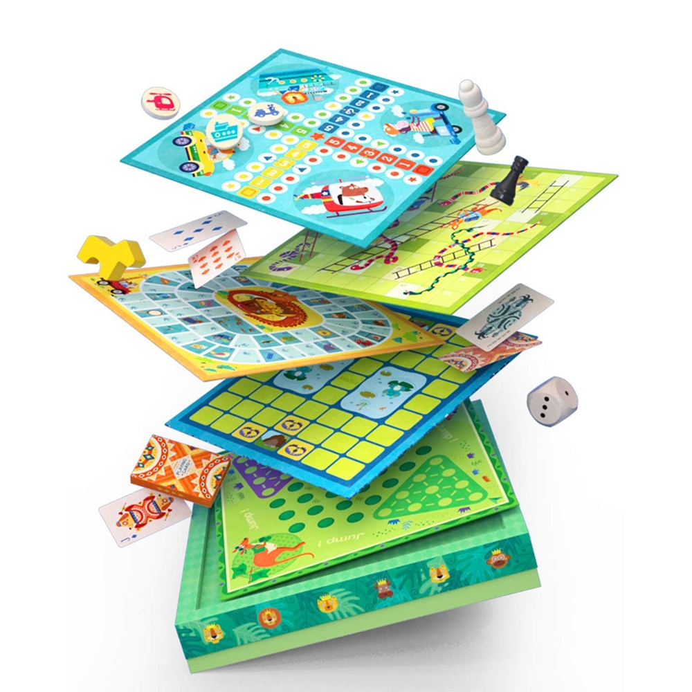 Mideer - 32-in-1 Classic Board Games Set for Kids and Family