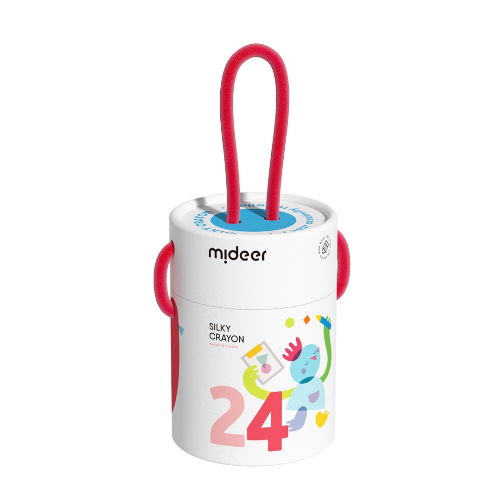 Mideer - Silky Crayons Colourful Bucket - 24 Colours - Image 8