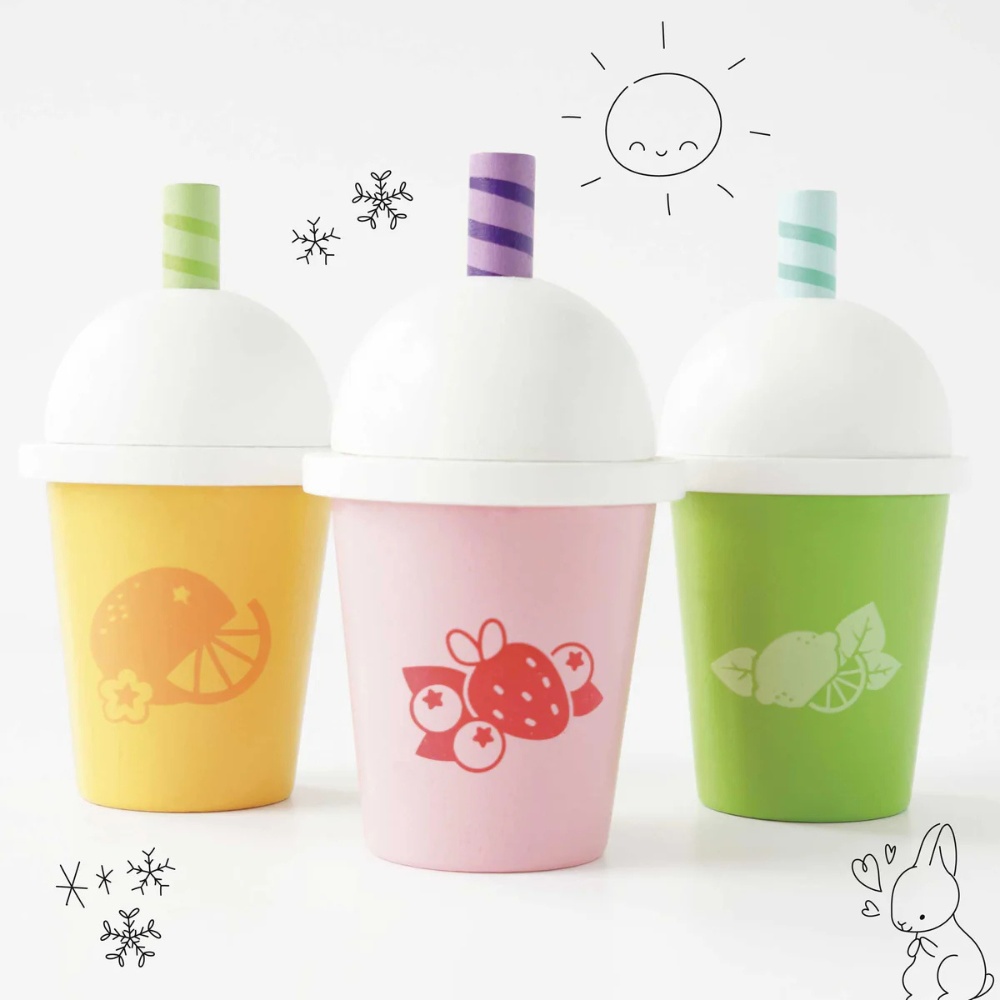 Le Toy Van - Wooden Take Away Smoothie Trio - 3pcs - Image 5