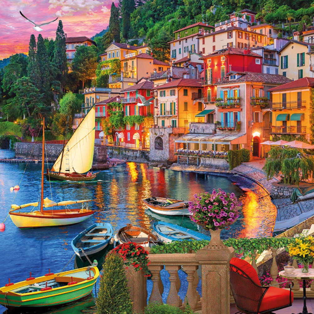 Gibsons - Lake Como - 1000 Piece Jigsaw Puzzle - Image 3