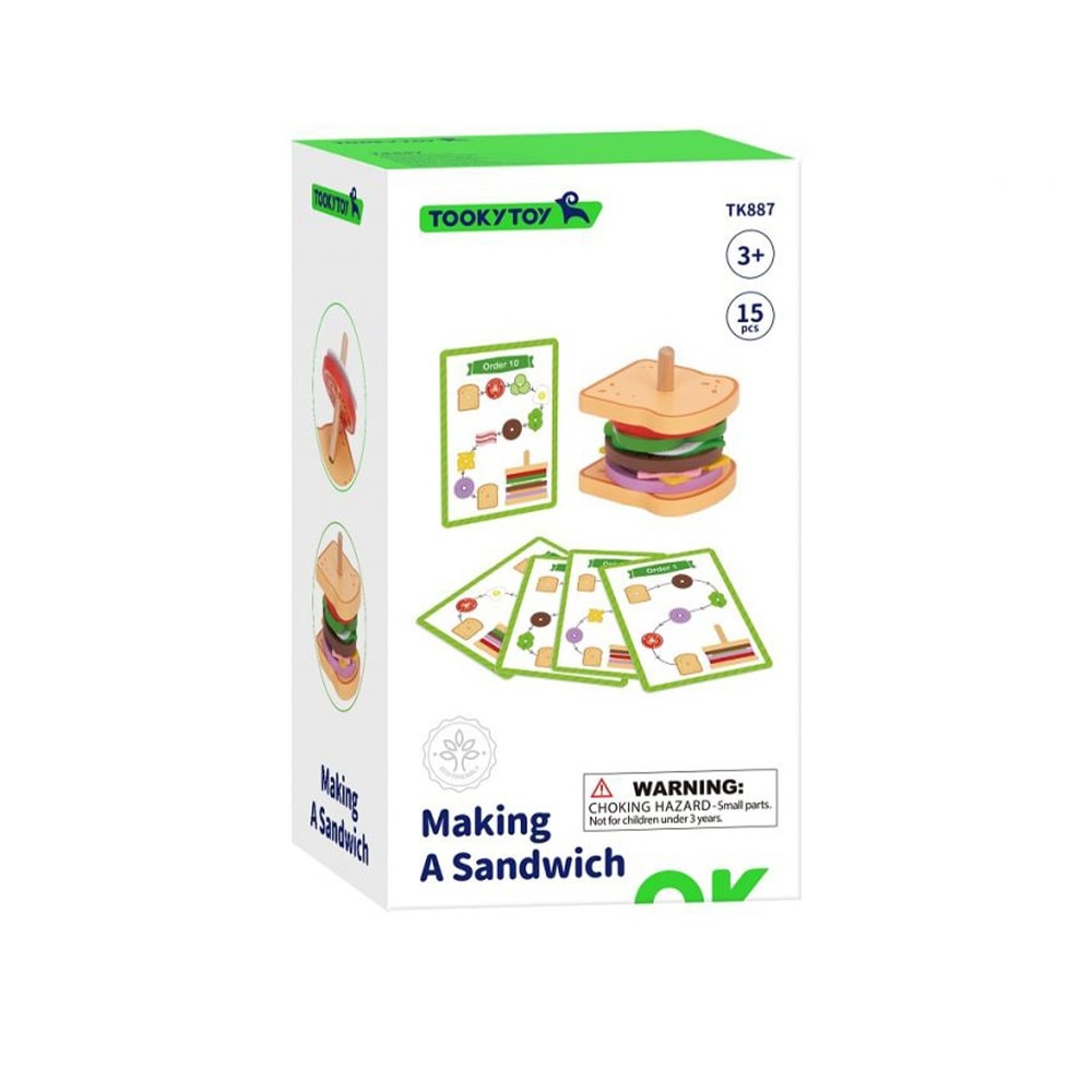 TookyToy - Making A Sandwich - Stacking & Sequencing Activity Toy - Image 7