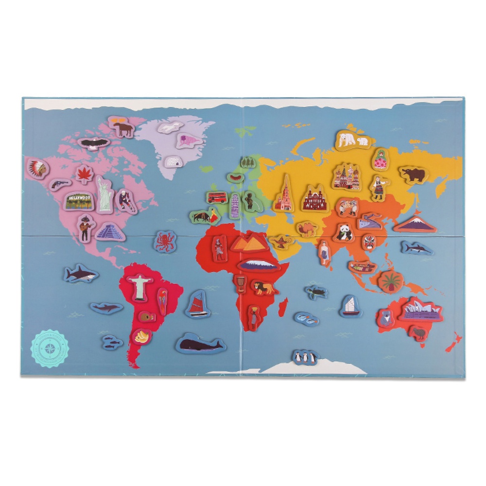 Mideer - Magnetic World Map Board - 148-Piece Geography Learning for Kids - Image 4