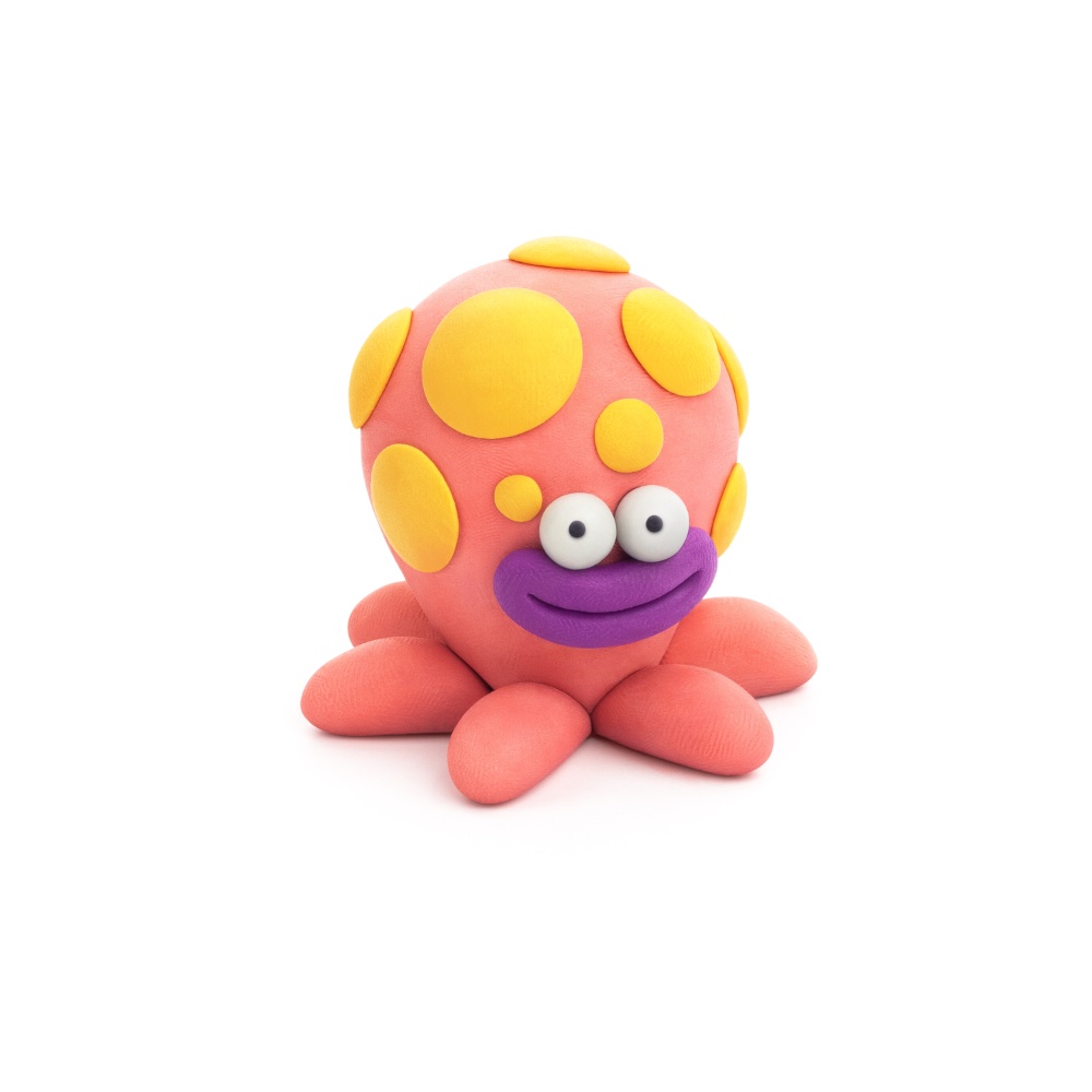 Hey Clay - Modelling Air-Dry Clay with Fun Interactive App - Octopus, series Ocean, 3 cans - Image 3