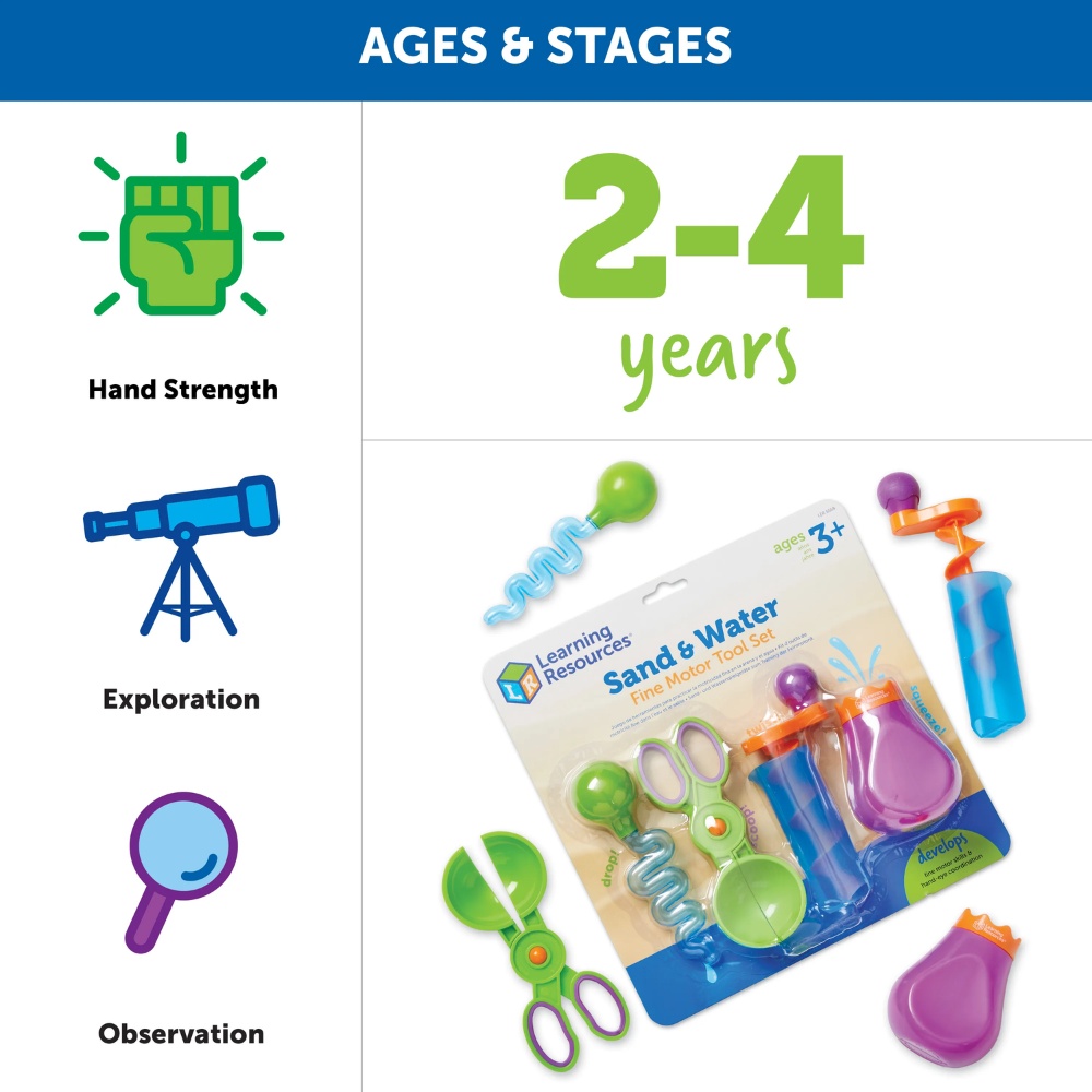 Learning Resources - Sand & Water Fine Motor & Sensory Play Tool Set - Image 5