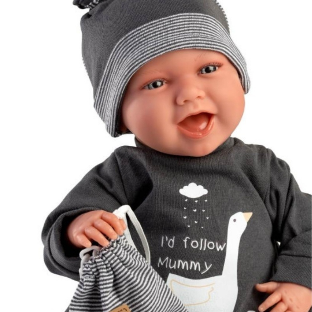 Llorens - Baby Boy Doll with Laughing Mechanism, Clothing & Bag: Mimo- 42cm - Image 5