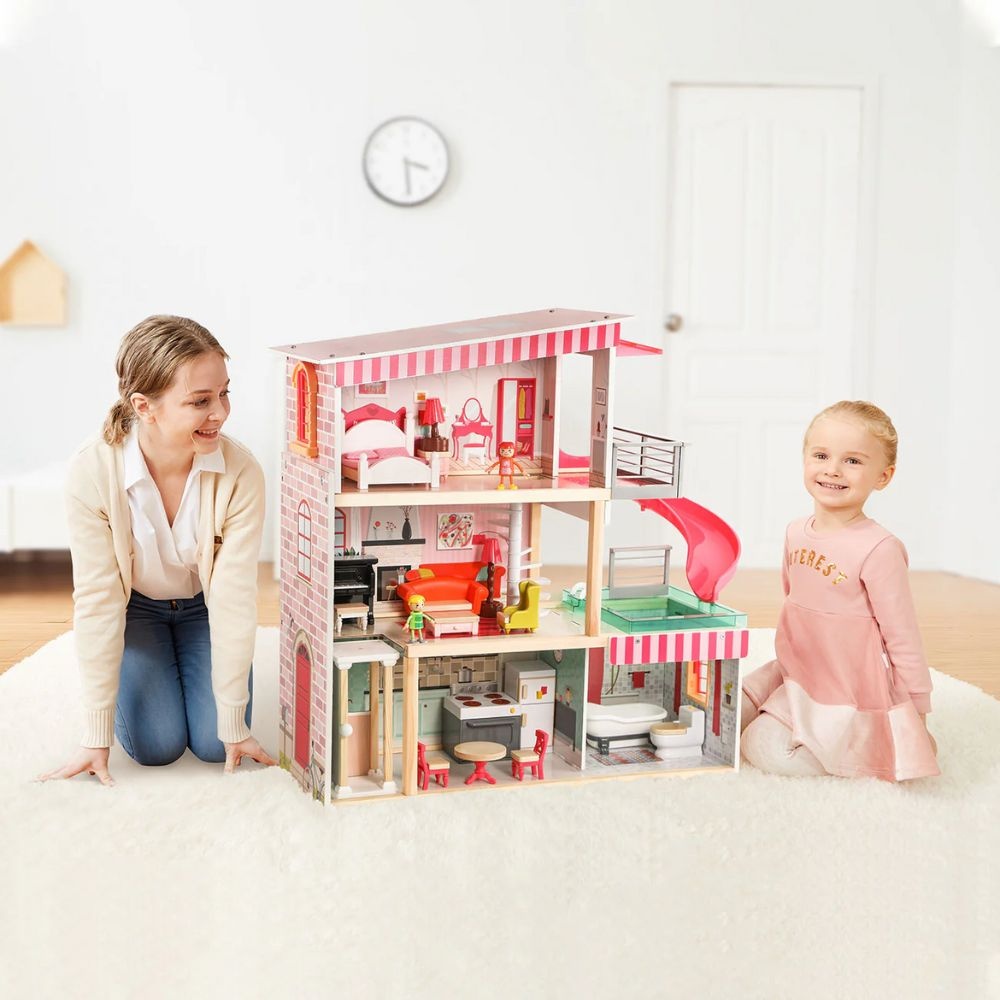 TopBright - Modern Doll House - Fully Furnished with Lights & Sounds - 80 x 25 x 75 cm - 20pcs-** - Image 2