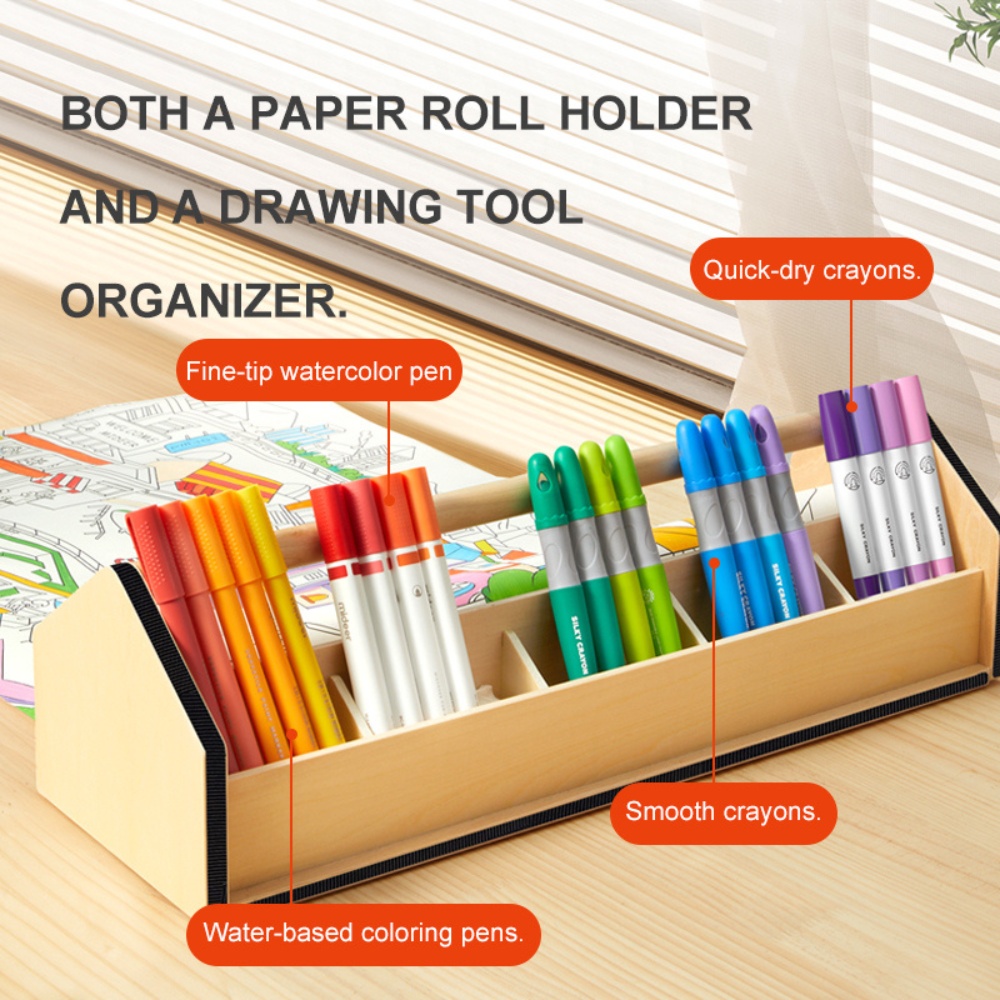 Mideer - Paper Roll Holder with Built-in Stationery Organiser - Image 4