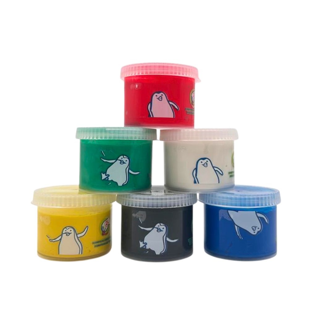 Toy Color - Superwashable & Non-Toxic Fingerpaint for Kids - 6 x 50ml Pots - Image 2