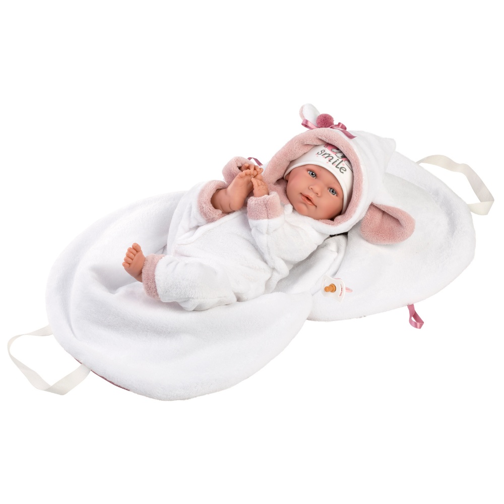Llorens - Baby Girl Doll with Crying Mechanism, Clothing & Carrycot: Mimi - 42cm - Image 5